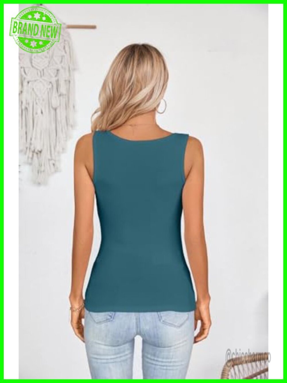 Ribbed Tank Top Cutout Sleeveless Sexy Y2K Fitted Summer Top Stretchy - Picture 4 of 7